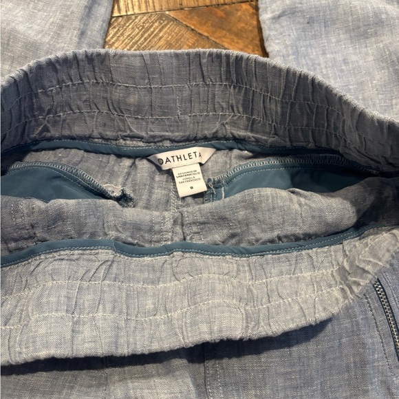 Athleta Cabo Linen Jogger Pants
Blue Travel Casual Beach Zip
Pockets- Size 8 - Picture 2 of 12